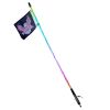 VEVOR 1 PC 4 FT Whip Light, APP & RF Remote Control Led Whip Light, Waterproof 360° Spiral RGB Chasing Lighted Whips with 2 Flags, for UTVs, ATVs