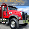 Headlight Assembly Fit For Mack Granite GU713, Left Driver Side And Right Passenger Side Headlight Assembly Both Sides Compatible With Select Mac