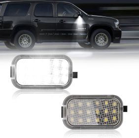 2X LED Side Mirror Puddle Lights For 07-14 Yukon Sierra Tahoe Avalanche Escalade (Option: 2PCS)
