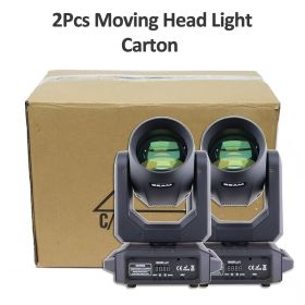 2Pcs/lot Flight Case 200w LED Moving Head Light LED Beam Spot LED Beam Wash Moving Head Light Strong Beam Moving Head Light (Plug Type: UK Plug, Color: 2Pcs Carton Case)