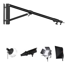 SH Wall Mount Boom Arm For Photography Studio Video Strobe Lights, Max Length 137cm or 170cm, Horizontal and Vertical Rotatable (Color: 2pcs 170cm)