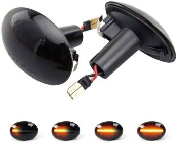 Sequential LED Fender Side Marker Light Amber Lamp For MINI Cooper R55 R56 R57 (Option: Amber)